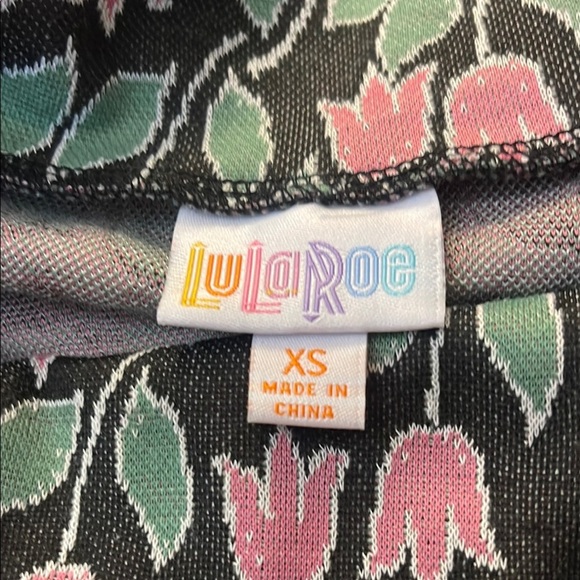 LuLaRoe Pencil Skirt Pink Green XS Midi #204 - Picture 2 of 7